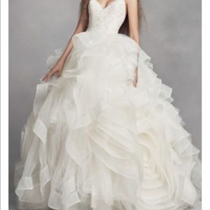 White by Vera Wang Organza Rosette wedding dress